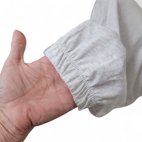 Calvin Klein Size XL Light Gray Long Sleeve Cropped Pullover with Drawcord Waist - Picture 7 of 14